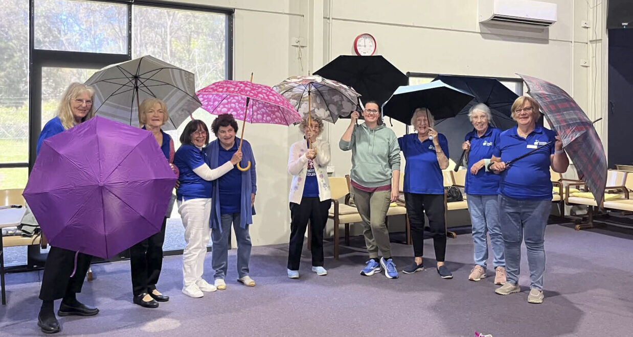 swansea mm mainly music team with umbrellas