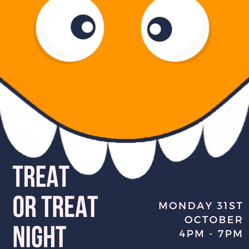 treat or treat 4pm to 7pm